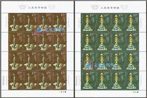 2012-22 三星堆青铜器 邮票 大版（一套两版）