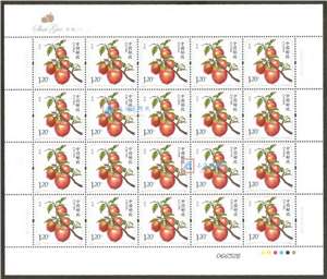 2014-15 水果（一）邮票 大版(一套四版，全同号)