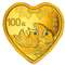 2016年吉祥文化纪念币（心形999金质 8克）并蒂同心 原盒带证书